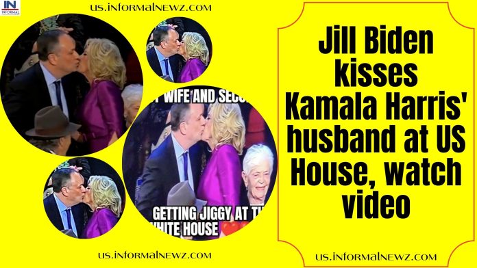 Latest News! Jill Biden kisses Kamala Harris' husband at US House, watch video